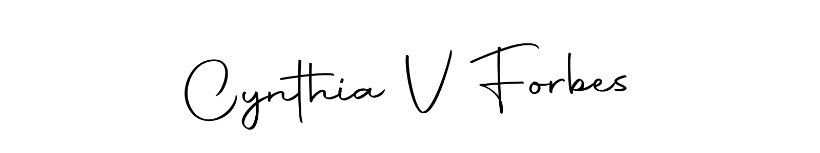 The best way (Autography-DOLnW) to make a short signature is to pick only two or three words in your name. The name Cynthia V Forbes include a total of six letters. For converting this name. Cynthia V Forbes signature style 10 images and pictures png