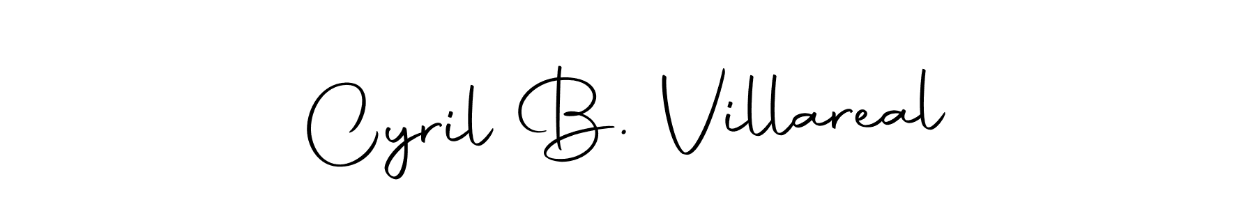 How to make Cyril B. Villareal name signature. Use Autography-DOLnW style for creating short signs online. This is the latest handwritten sign. Cyril B. Villareal signature style 10 images and pictures png