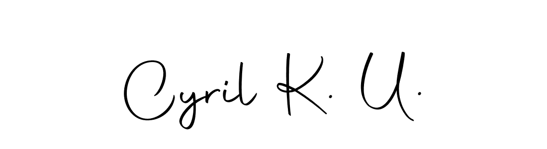 Check out images of Autograph of Cyril K. U. name. Actor Cyril K. U. Signature Style. Autography-DOLnW is a professional sign style online. Cyril K. U. signature style 10 images and pictures png