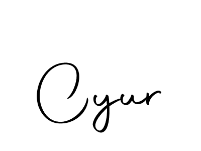 Use a signature maker to create a handwritten signature online. With this signature software, you can design (Autography-DOLnW) your own signature for name Cyur. Cyur signature style 10 images and pictures png