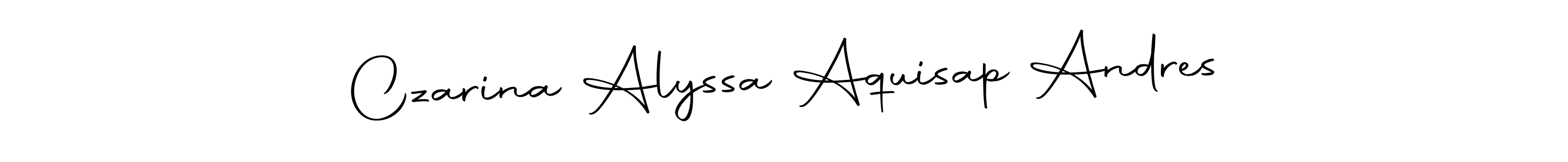 It looks lik you need a new signature style for name Czarina Alyssa Aquisap Andres. Design unique handwritten (Autography-DOLnW) signature with our free signature maker in just a few clicks. Czarina Alyssa Aquisap Andres signature style 10 images and pictures png