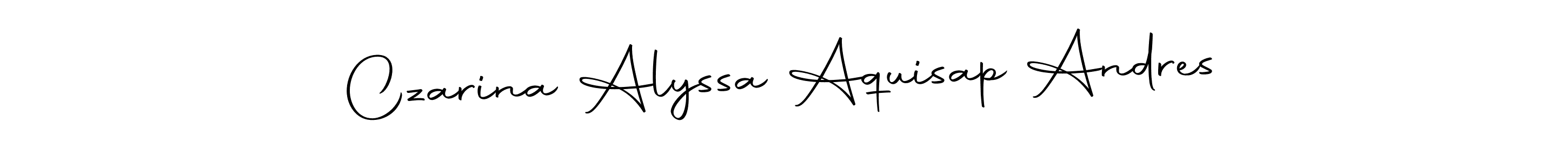 Use a signature maker to create a handwritten signature online. With this signature software, you can design (Autography-DOLnW) your own signature for name Czarina Alyssa Aquisap Andres. Czarina Alyssa Aquisap Andres signature style 10 images and pictures png