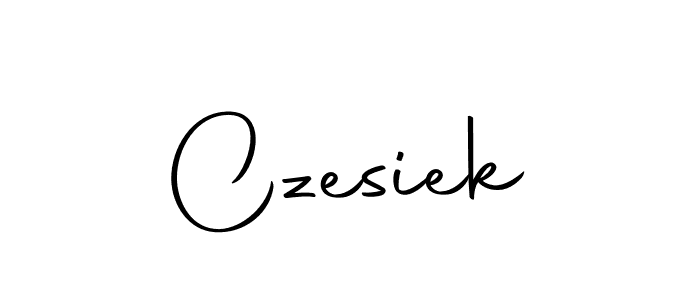 Create a beautiful signature design for name Czesiek. With this signature (Autography-DOLnW) fonts, you can make a handwritten signature for free. Czesiek signature style 10 images and pictures png