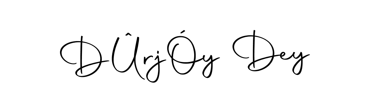 How to make DÛrjÓy Dey name signature. Use Autography-DOLnW style for creating short signs online. This is the latest handwritten sign. DÛrjÓy Dey signature style 10 images and pictures png