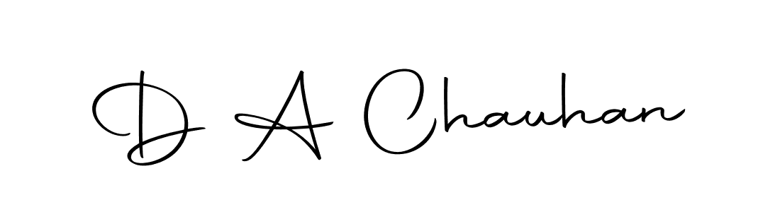 D A Chauhan stylish signature style. Best Handwritten Sign (Autography-DOLnW) for my name. Handwritten Signature Collection Ideas for my name D A Chauhan. D A Chauhan signature style 10 images and pictures png