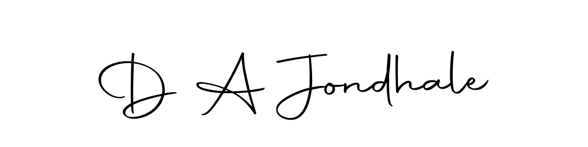 Design your own signature with our free online signature maker. With this signature software, you can create a handwritten (Autography-DOLnW) signature for name D A Jondhale. D A Jondhale signature style 10 images and pictures png