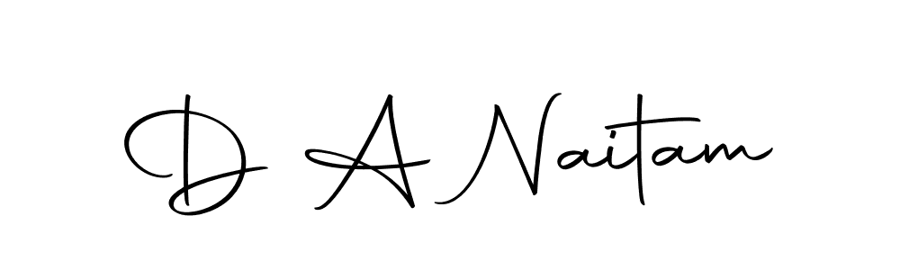 Also we have D A Naitam name is the best signature style. Create professional handwritten signature collection using Autography-DOLnW autograph style. D A Naitam signature style 10 images and pictures png