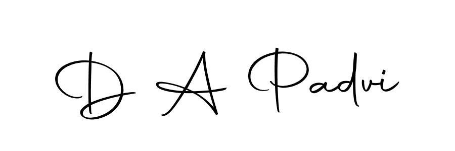 You should practise on your own different ways (Autography-DOLnW) to write your name (D A Padvi) in signature. don't let someone else do it for you. D A Padvi signature style 10 images and pictures png