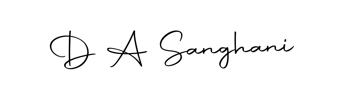 Make a beautiful signature design for name D A Sanghani. With this signature (Autography-DOLnW) style, you can create a handwritten signature for free. D A Sanghani signature style 10 images and pictures png