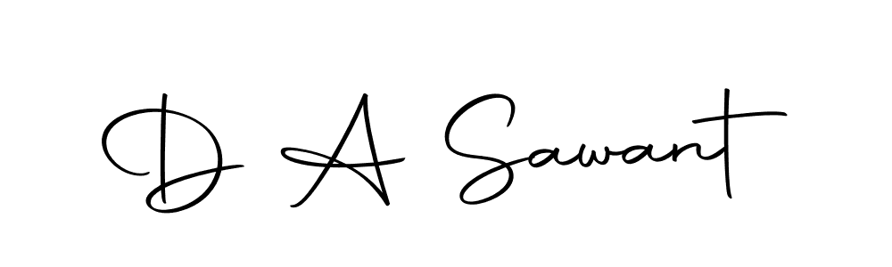 Make a beautiful signature design for name D A Sawant. Use this online signature maker to create a handwritten signature for free. D A Sawant signature style 10 images and pictures png