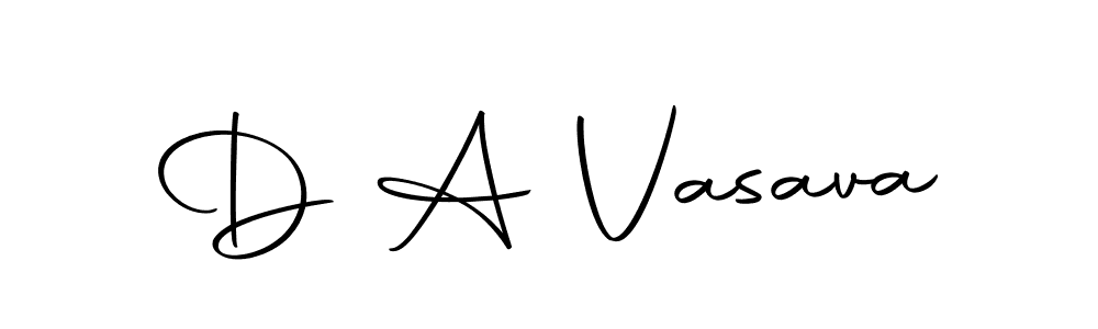 D A Vasava stylish signature style. Best Handwritten Sign (Autography-DOLnW) for my name. Handwritten Signature Collection Ideas for my name D A Vasava. D A Vasava signature style 10 images and pictures png