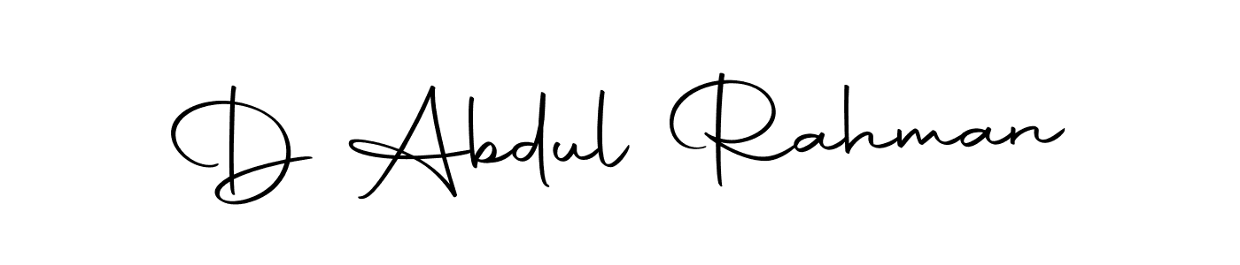 Autography-DOLnW is a professional signature style that is perfect for those who want to add a touch of class to their signature. It is also a great choice for those who want to make their signature more unique. Get D Abdul Rahman name to fancy signature for free. D Abdul Rahman signature style 10 images and pictures png