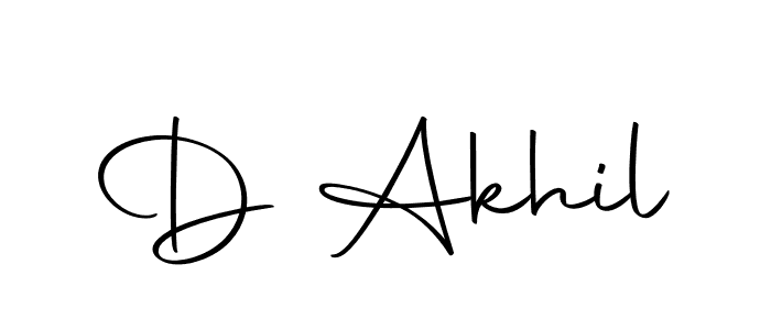 Create a beautiful signature design for name D Akhil. With this signature (Autography-DOLnW) fonts, you can make a handwritten signature for free. D Akhil signature style 10 images and pictures png