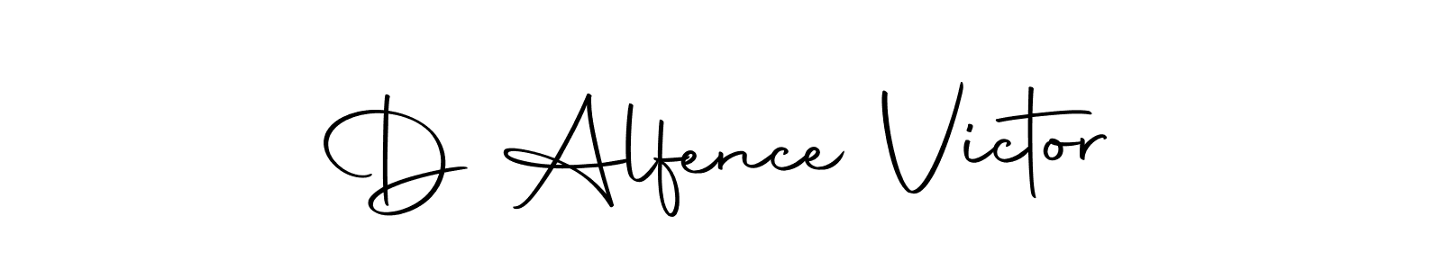 Create a beautiful signature design for name D Alfence Victor. With this signature (Autography-DOLnW) fonts, you can make a handwritten signature for free. D Alfence Victor signature style 10 images and pictures png