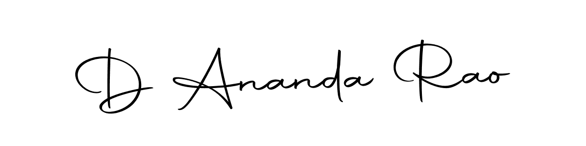 How to make D Ananda Rao name signature. Use Autography-DOLnW style for creating short signs online. This is the latest handwritten sign. D Ananda Rao signature style 10 images and pictures png