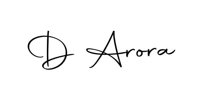 Create a beautiful signature design for name D Arora. With this signature (Autography-DOLnW) fonts, you can make a handwritten signature for free. D Arora signature style 10 images and pictures png