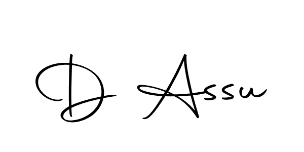 How to make D Assu signature? Autography-DOLnW is a professional autograph style. Create handwritten signature for D Assu name. D Assu signature style 10 images and pictures png