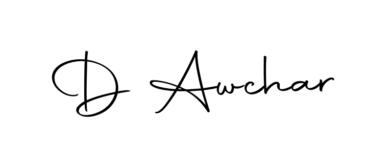 How to make D Awchar signature? Autography-DOLnW is a professional autograph style. Create handwritten signature for D Awchar name. D Awchar signature style 10 images and pictures png