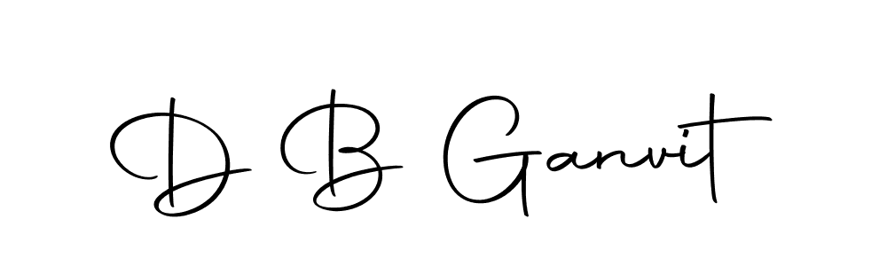 How to make D B Ganvit name signature. Use Autography-DOLnW style for creating short signs online. This is the latest handwritten sign. D B Ganvit signature style 10 images and pictures png