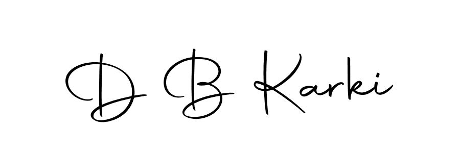 You can use this online signature creator to create a handwritten signature for the name D B Karki. This is the best online autograph maker. D B Karki signature style 10 images and pictures png