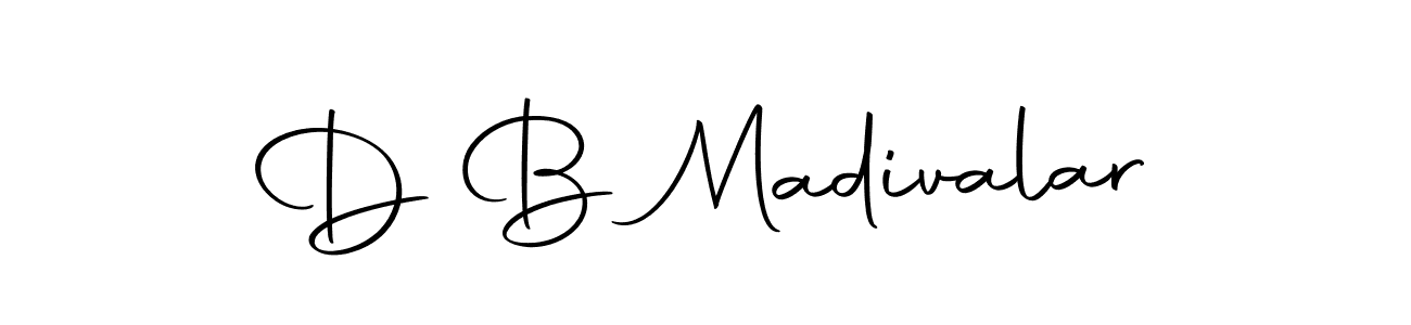 Create a beautiful signature design for name D B Madivalar. With this signature (Autography-DOLnW) fonts, you can make a handwritten signature for free. D B Madivalar signature style 10 images and pictures png