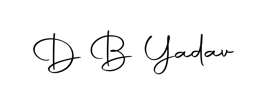 You should practise on your own different ways (Autography-DOLnW) to write your name (D B Yadav) in signature. don't let someone else do it for you. D B Yadav signature style 10 images and pictures png
