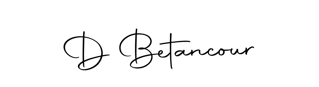 Design your own signature with our free online signature maker. With this signature software, you can create a handwritten (Autography-DOLnW) signature for name D Betancour. D Betancour signature style 10 images and pictures png