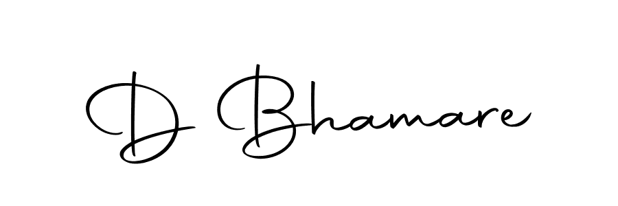 Create a beautiful signature design for name D Bhamare. With this signature (Autography-DOLnW) fonts, you can make a handwritten signature for free. D Bhamare signature style 10 images and pictures png
