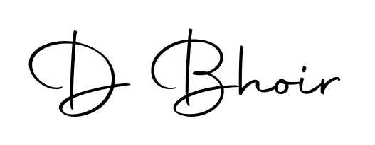 Create a personalized artistic stamp with D Bhoir in Autography-DOLnW font. Perfect for visual artists, designers, and influencers. D Bhoir signature style 10 images and pictures png