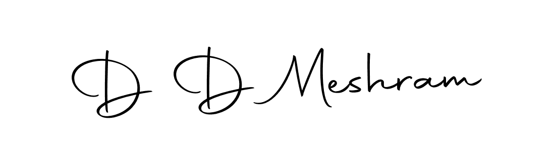 Create a beautiful signature design for name D D Meshram. With this signature (Autography-DOLnW) fonts, you can make a handwritten signature for free. D D Meshram signature style 10 images and pictures png