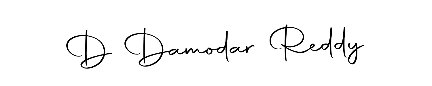 How to make D Damodar Reddy name signature. Use Autography-DOLnW style for creating short signs online. This is the latest handwritten sign. D Damodar Reddy signature style 10 images and pictures png