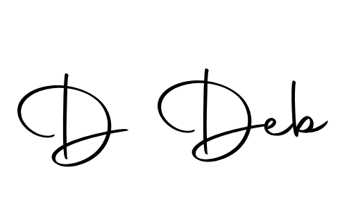 Design your own signature with our free online signature maker. With this signature software, you can create a handwritten (Autography-DOLnW) signature for name D Deb. D Deb signature style 10 images and pictures png