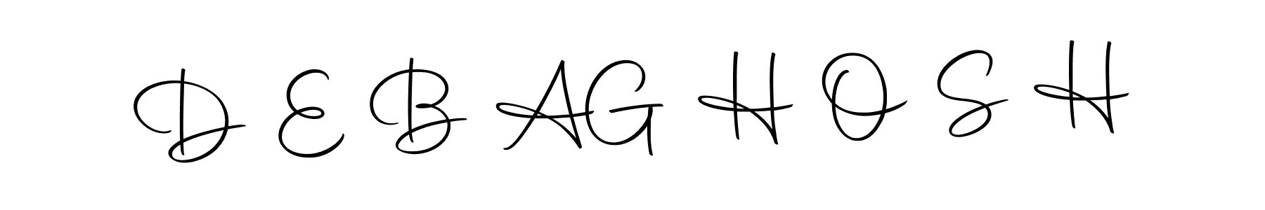 The best way (Autography-DOLnW) to make a short signature is to pick only two or three words in your name. The name D E B A  G H O S H include a total of six letters. For converting this name. D E B A  G H O S H signature style 10 images and pictures png