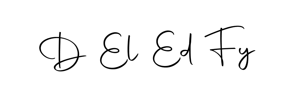 You should practise on your own different ways (Autography-DOLnW) to write your name (D El Ed Fy) in signature. don't let someone else do it for you. D El Ed Fy signature style 10 images and pictures png