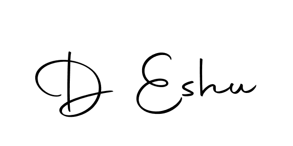 Also we have D Eshu name is the best signature style. Create professional handwritten signature collection using Autography-DOLnW autograph style. D Eshu signature style 10 images and pictures png