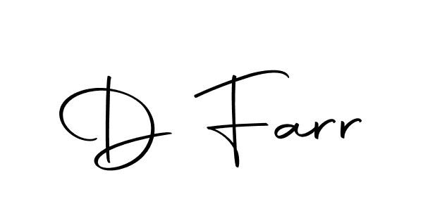 How to make D Farr name signature. Use Autography-DOLnW style for creating short signs online. This is the latest handwritten sign. D Farr signature style 10 images and pictures png