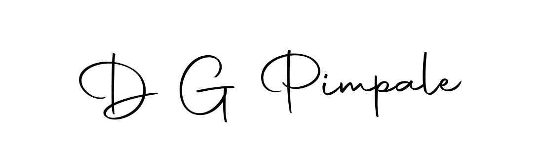 How to make D G Pimpale name signature. Use Autography-DOLnW style for creating short signs online. This is the latest handwritten sign. D G Pimpale signature style 10 images and pictures png