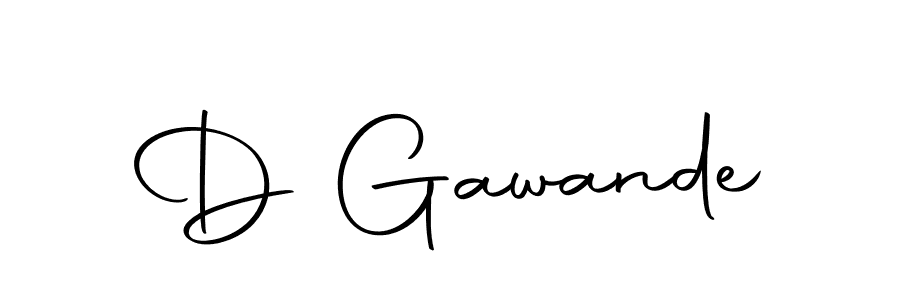 Create a beautiful signature design for name D Gawande. With this signature (Autography-DOLnW) fonts, you can make a handwritten signature for free. D Gawande signature style 10 images and pictures png