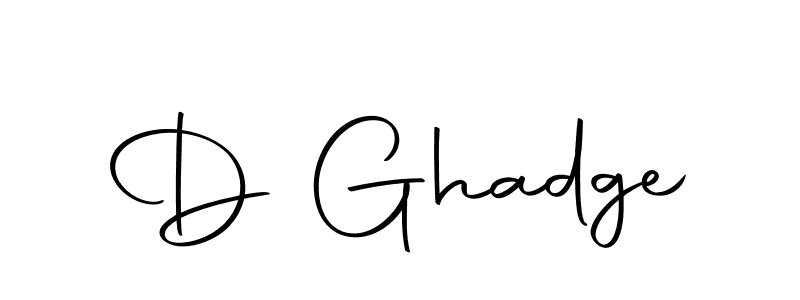 The best way (Autography-DOLnW) to make a short signature is to pick only two or three words in your name. The name D Ghadge include a total of six letters. For converting this name. D Ghadge signature style 10 images and pictures png