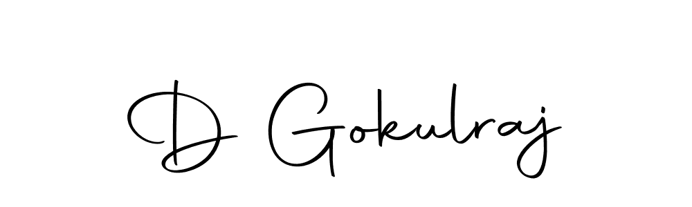 Create a beautiful signature design for name D Gokulraj. With this signature (Autography-DOLnW) fonts, you can make a handwritten signature for free. D Gokulraj signature style 10 images and pictures png