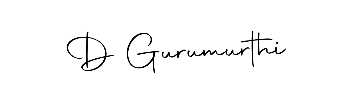 Create a beautiful signature design for name D Gurumurthi. With this signature (Autography-DOLnW) fonts, you can make a handwritten signature for free. D Gurumurthi signature style 10 images and pictures png