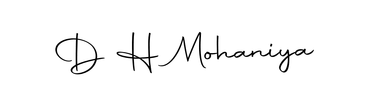 Make a beautiful signature design for name D H Mohaniya. With this signature (Autography-DOLnW) style, you can create a handwritten signature for free. D H Mohaniya signature style 10 images and pictures png