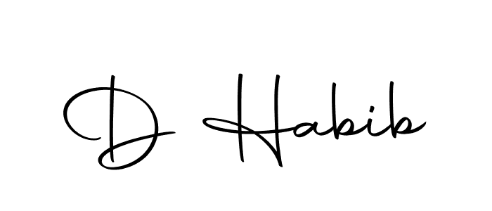 Also we have D Habib name is the best signature style. Create professional handwritten signature collection using Autography-DOLnW autograph style. D Habib signature style 10 images and pictures png