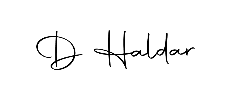 Design your own signature with our free online signature maker. With this signature software, you can create a handwritten (Autography-DOLnW) signature for name D Haldar. D Haldar signature style 10 images and pictures png