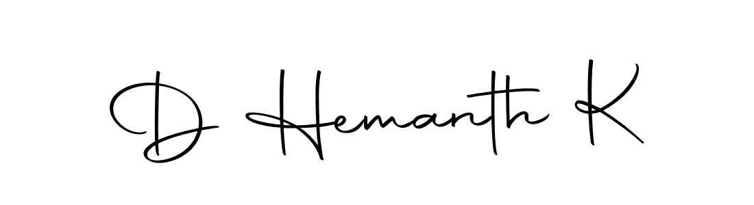 How to make D Hemanth K name signature. Use Autography-DOLnW style for creating short signs online. This is the latest handwritten sign. D Hemanth K signature style 10 images and pictures png