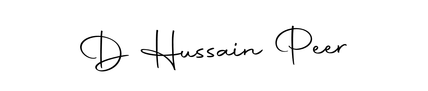 Design your own signature with our free online signature maker. With this signature software, you can create a handwritten (Autography-DOLnW) signature for name D Hussain Peer. D Hussain Peer signature style 10 images and pictures png