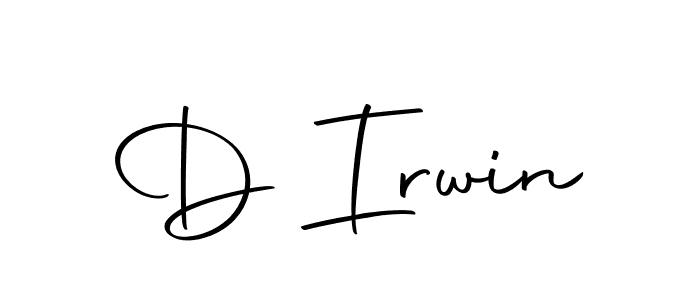 You should practise on your own different ways (Autography-DOLnW) to write your name (D Irwin) in signature. don't let someone else do it for you. D Irwin signature style 10 images and pictures png
