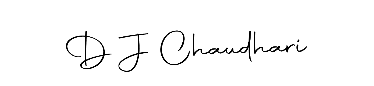 How to make D J Chaudhari name signature. Use Autography-DOLnW style for creating short signs online. This is the latest handwritten sign. D J Chaudhari signature style 10 images and pictures png