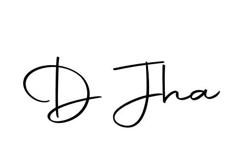 Also we have D Jha name is the best signature style. Create professional handwritten signature collection using Autography-DOLnW autograph style. D Jha signature style 10 images and pictures png