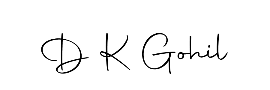 Make a beautiful signature design for name D K Gohil. With this signature (Autography-DOLnW) style, you can create a handwritten signature for free. D K Gohil signature style 10 images and pictures png